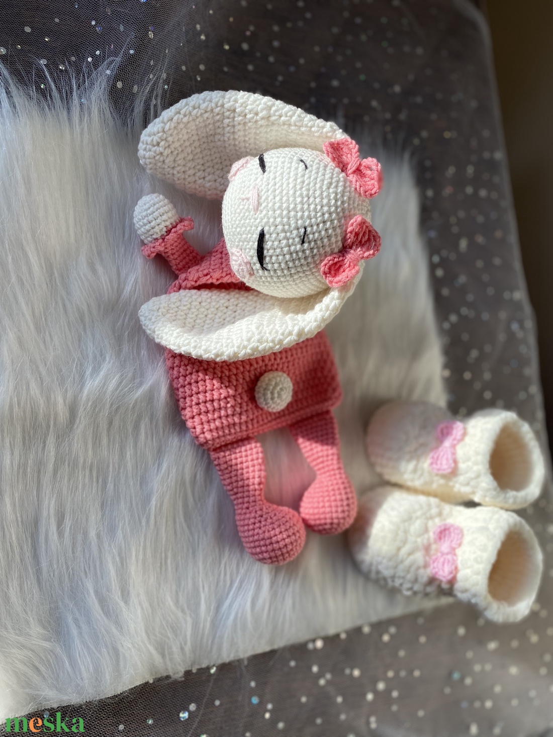 Horgolt nyuszi  - játék & sport - plüssállat & játékfigura - nyuszi - Meska.hu