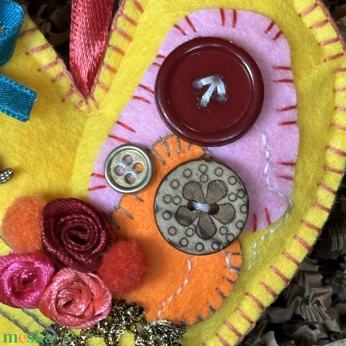 Színben Passzoló Szívecske - Teknőssel - otthon & életmód - dekoráció - fali és függő dekoráció - függődísz - Meska.hu