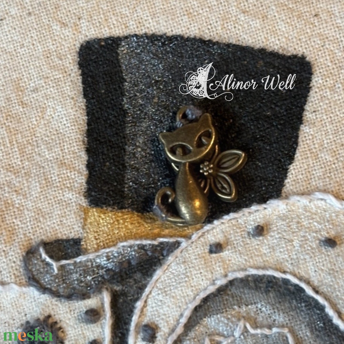 Steampunk Egerentyűs vászontáska - táska & tok - kézitáska & válltáska - válltáska - Meska.hu