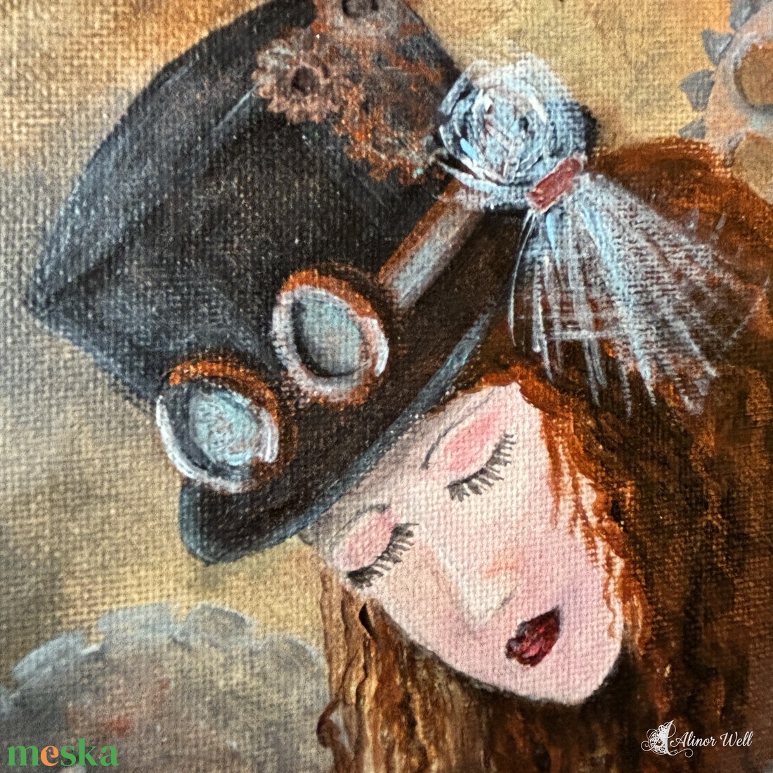 Madame Bluelace - művészet - festmény - akril - Meska.hu