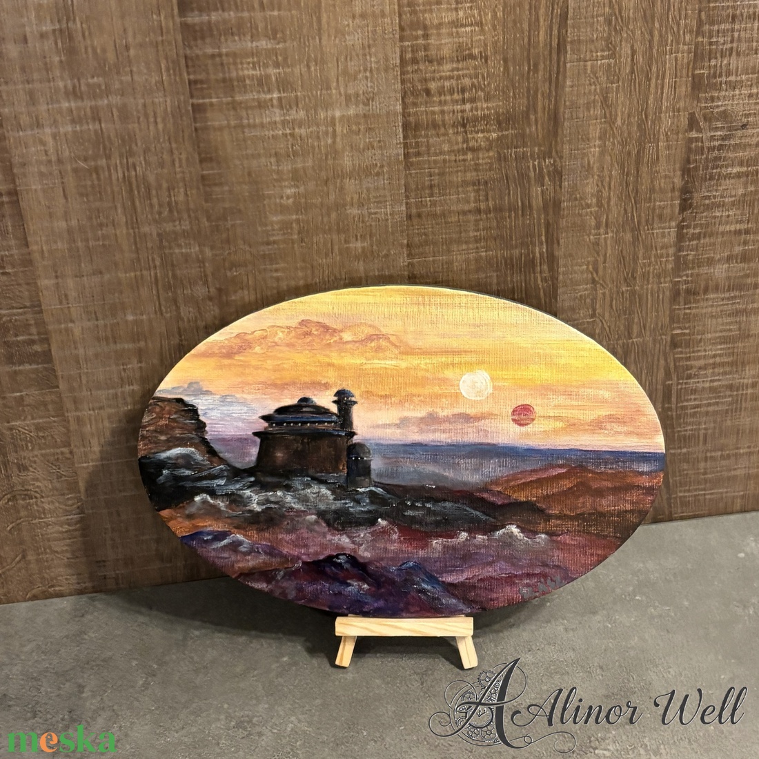 Sivatagi palota egy messzi-messzi bolygón - művészet - festmény - akril - Meska.hu