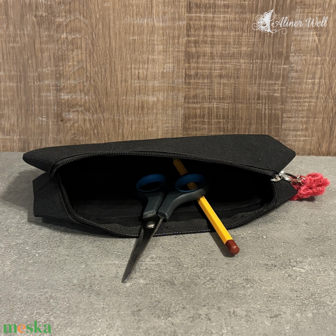 Sashiko tolltartó szitakötővel - otthon & életmód - papír, írószer - tolltartó & ceruzatekercs - Meska.hu