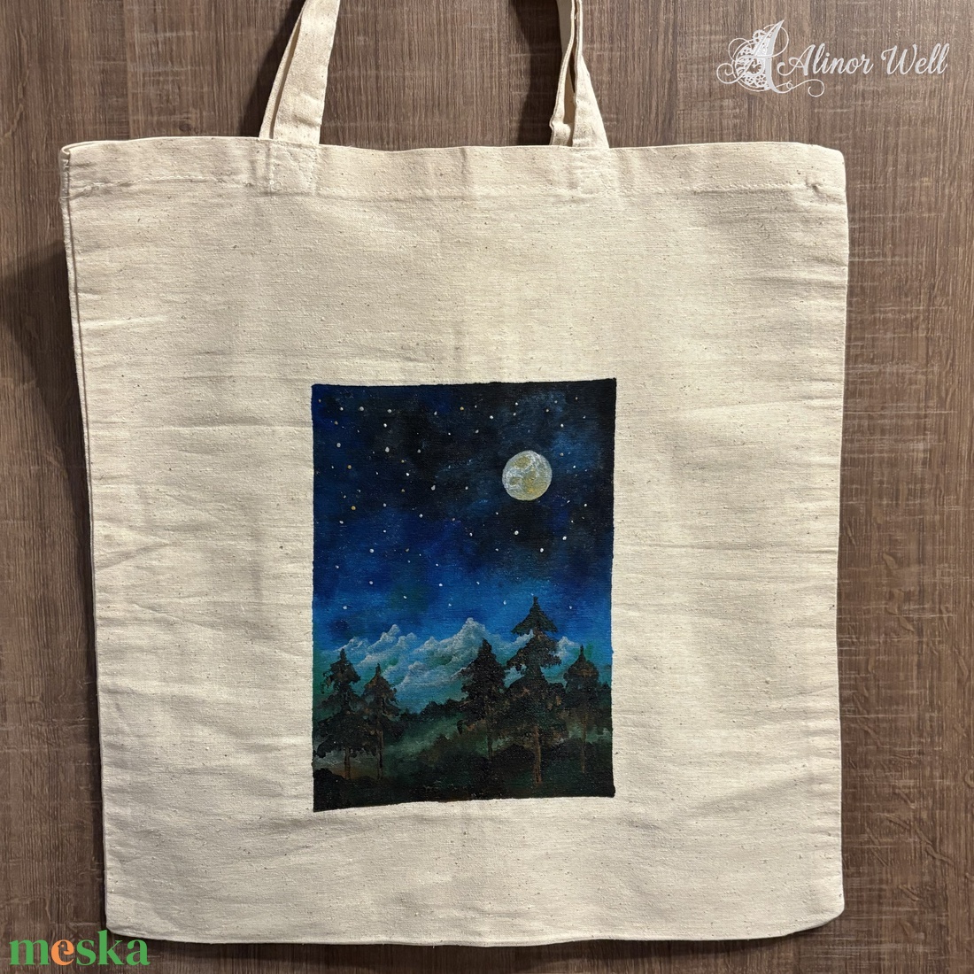 Éjszakai erdő - vászontáska - táska & tok - kézitáska & válltáska - válltáska - Meska.hu
