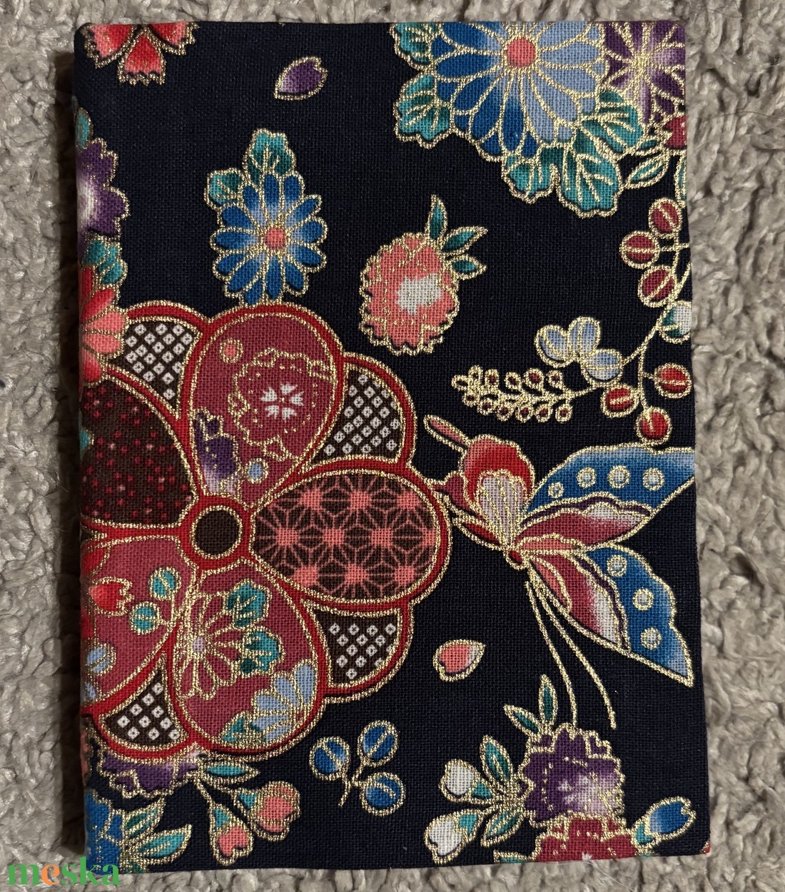 Textilborítós füzet - otthon & életmód - papír, írószer - jegyzetfüzet & napló - Meska.hu