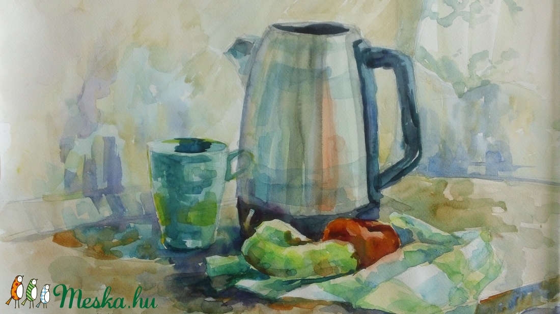 Kitchen Still life, 2020 - művészet - festmény - akvarell - Meska.hu