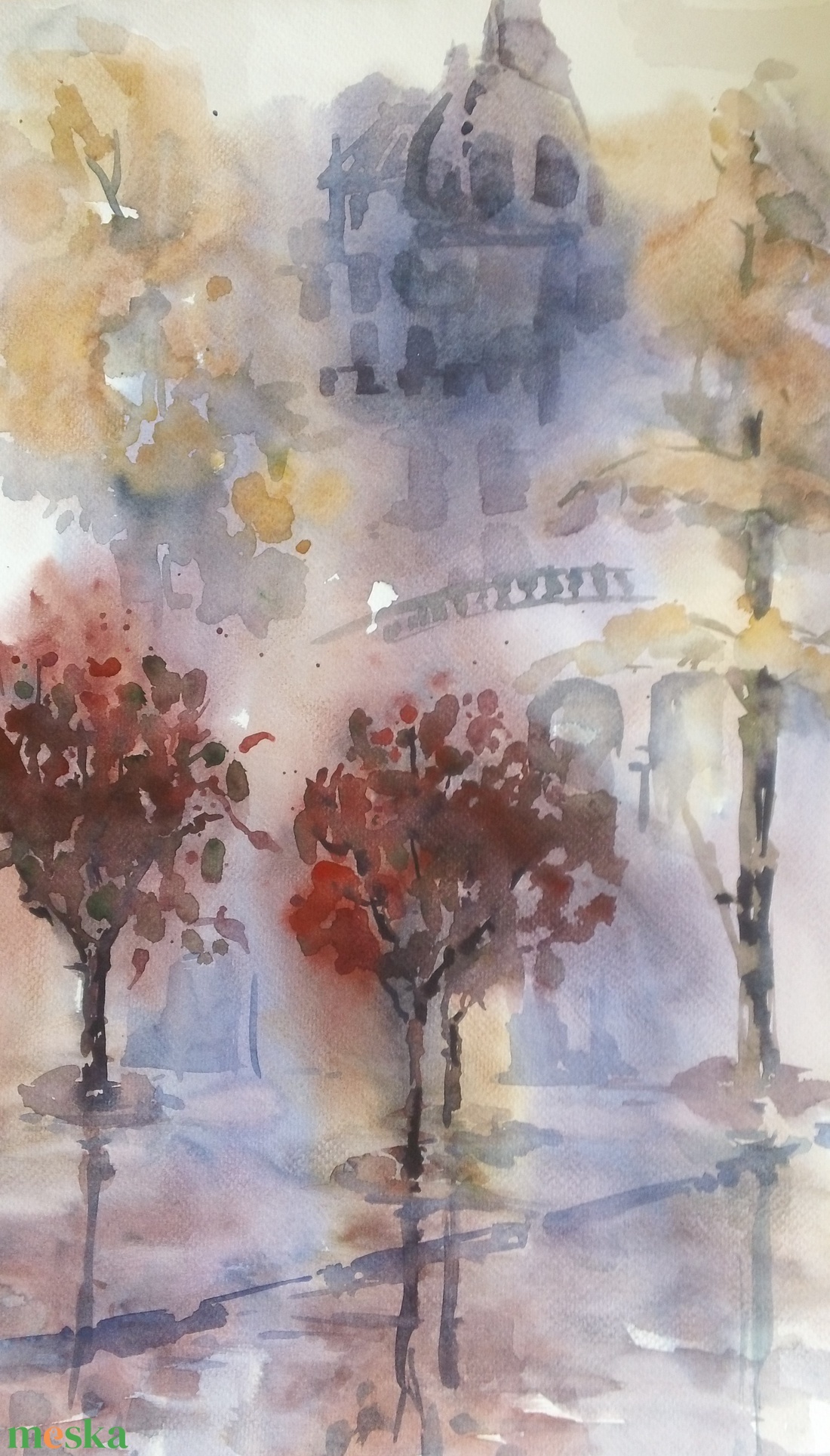 Pink Morning, 2019 - művészet - festmény - akvarell - Meska.hu