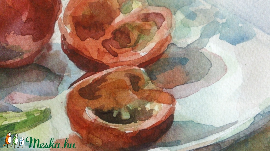 Fél Paprika, 2019 - művészet - festmény - akvarell - Meska.hu