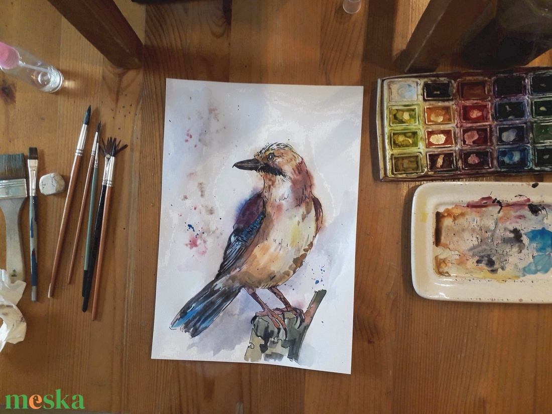 Eurasian jay (Szajkó), 2024 - művészet - festmény - akvarell - Meska.hu Eurasian jay (Szajkó), 2024 - művészet - festmény - akvarell - Meska.hu