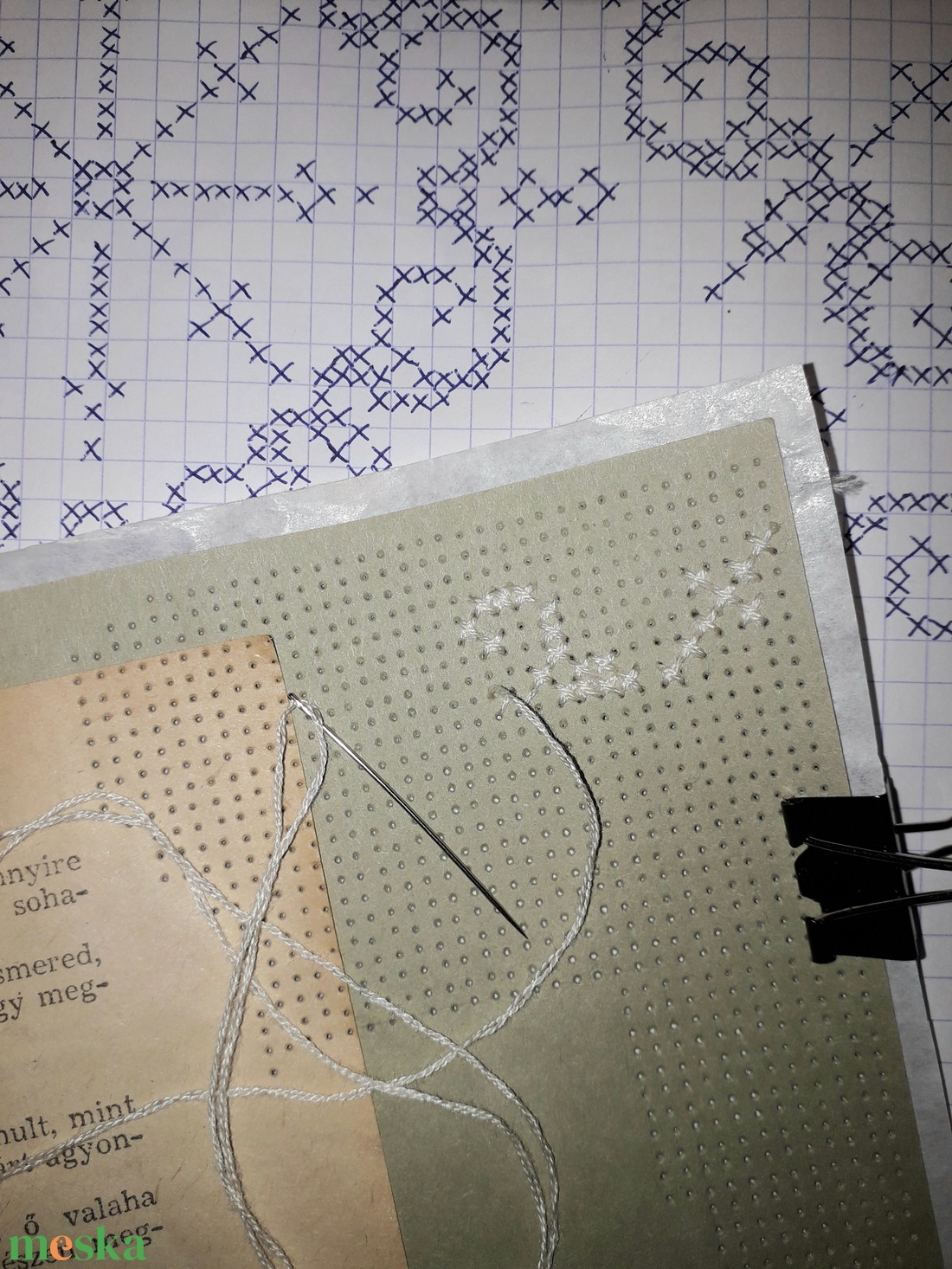 Hímzett Tavaszi Kollekció. Nárcisz.  - művészet - festmény - akvarell - Meska.hu