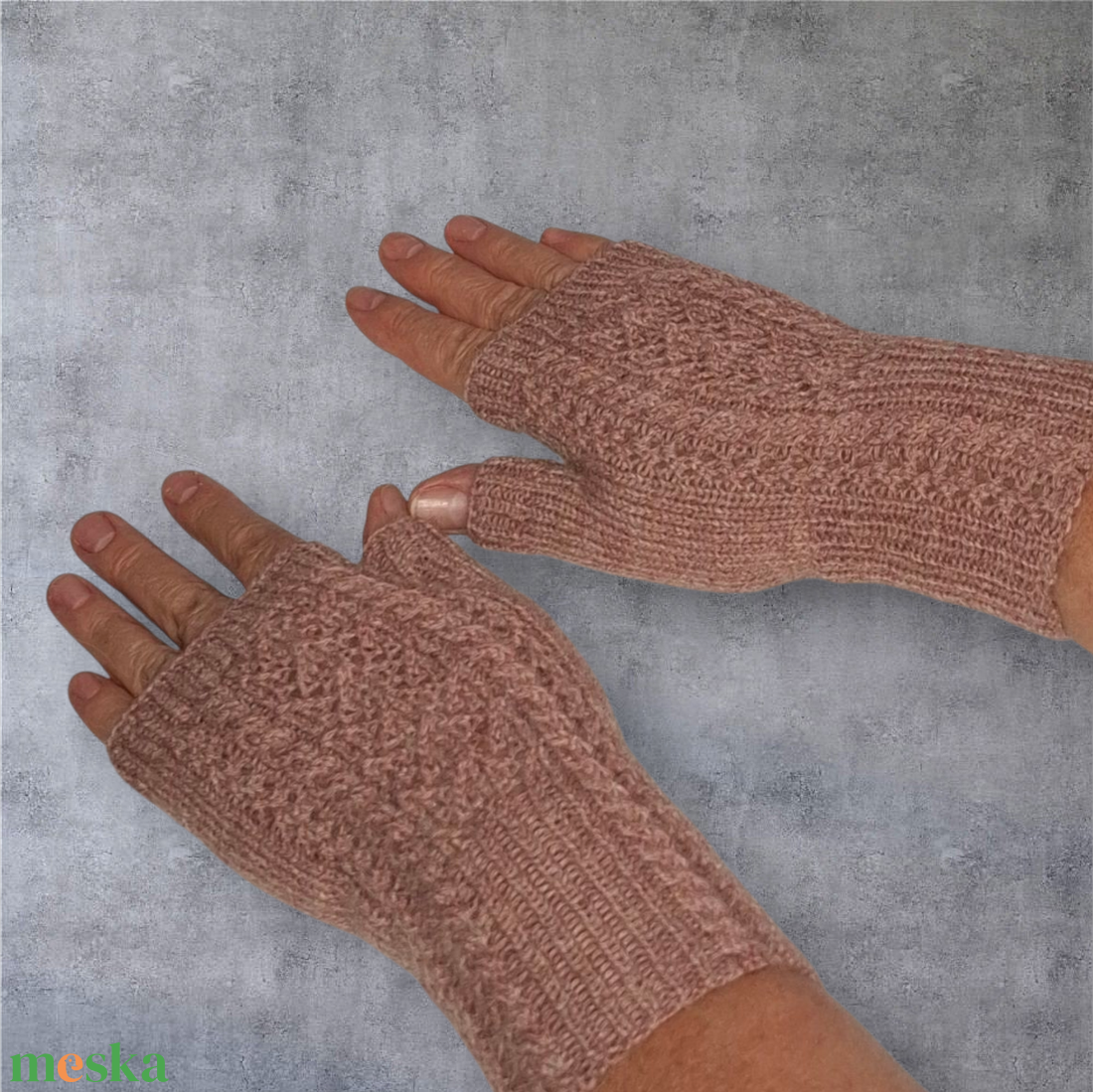 Kézzel kötött kesztyű, kézmelegítő - ruha & divat - sál, sapka, kendő - kesztyű - Meska.hu