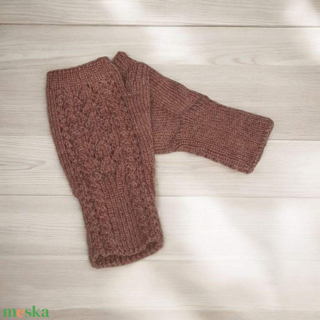 Kézzel kötött kesztyű, kézmelegítő - ruha & divat - sál, sapka, kendő - kesztyű - Meska.hu