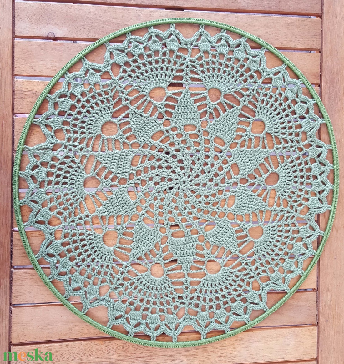 Horgolt falidísz, függődísz, ablakdísz, fali dekoráció 35 cm - otthon & életmód - dekoráció - fali és függő dekoráció - falra akasztható dekor - Meska.hu