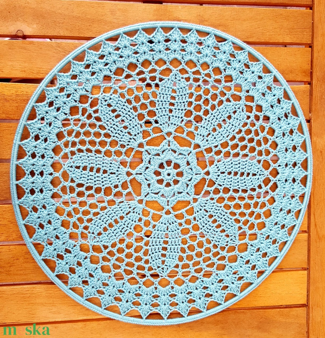 Horgolt falidísz, függődísz, ablakdísz, fali dekoráció 30 cm - otthon & életmód - dekoráció - fali és függő dekoráció - falra akasztható dekor - Meska.hu