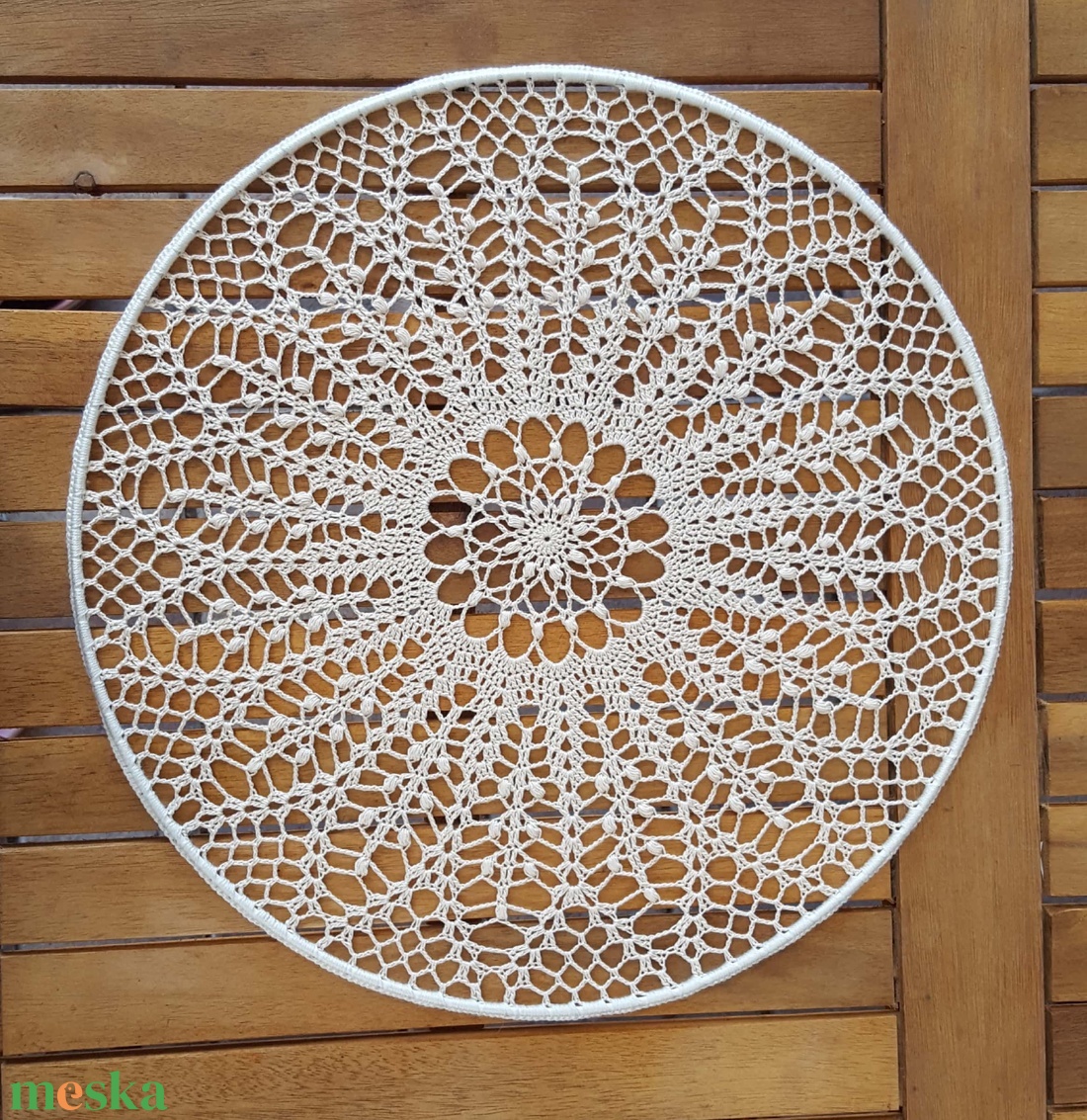 Horgolt falidísz, függődísz, ablakdísz, fali dekoráció 35 cm - otthon & életmód - dekoráció - fali és függő dekoráció - falra akasztható dekor - Meska.hu