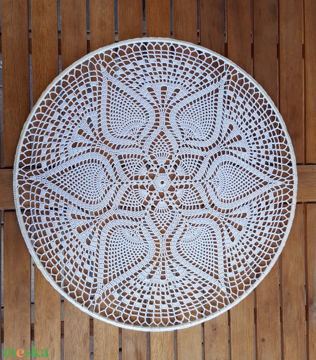 Horgolt falidísz, függődísz, ablakdísz, fali dekoráció 40 cm - otthon & életmód - dekoráció - fali és függő dekoráció - falra akasztható dekor - Meska.hu