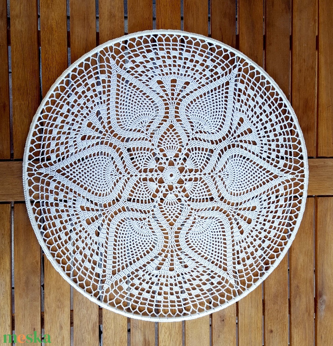 Horgolt falidísz, függődísz, ablakdísz, fali dekoráció 40 cm - otthon & életmód - dekoráció - fali és függő dekoráció - falra akasztható dekor - Meska.hu