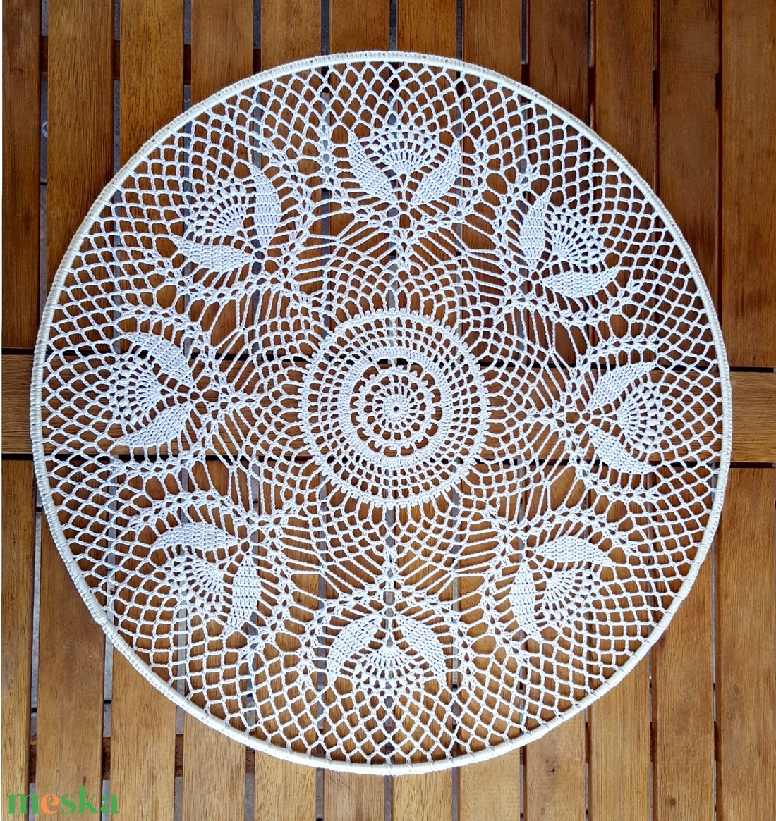 Horgolt falidísz, függődísz, ablakdísz, fali dekoráció 40 cm - otthon & életmód - dekoráció - fali és függő dekoráció - falra akasztható dekor - Meska.hu