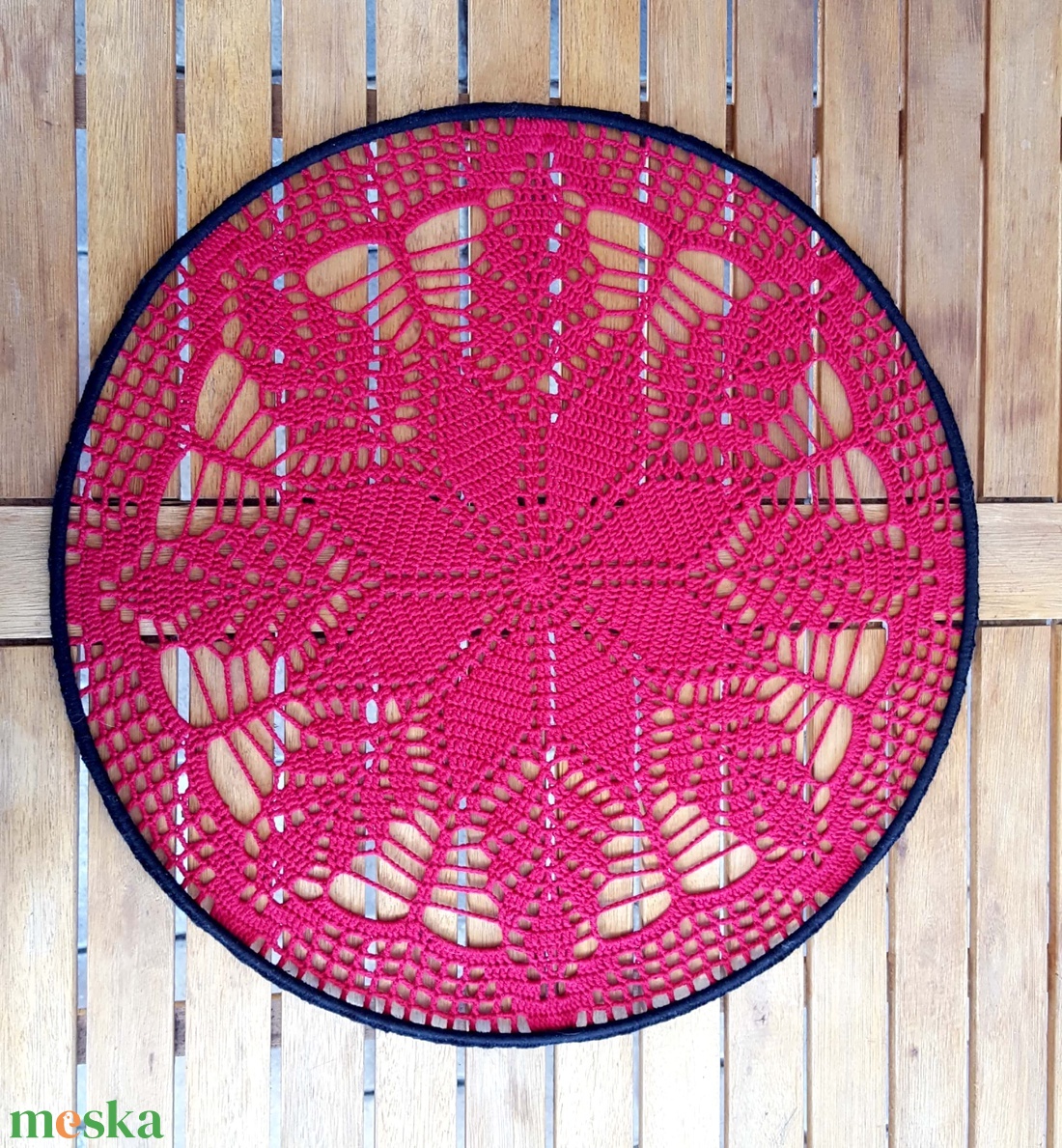 Horgolt falidísz, függődísz, ablakdísz, fali dekoráció 40 cm - otthon & életmód - dekoráció - fali és függő dekoráció - falra akasztható dekor - Meska.hu