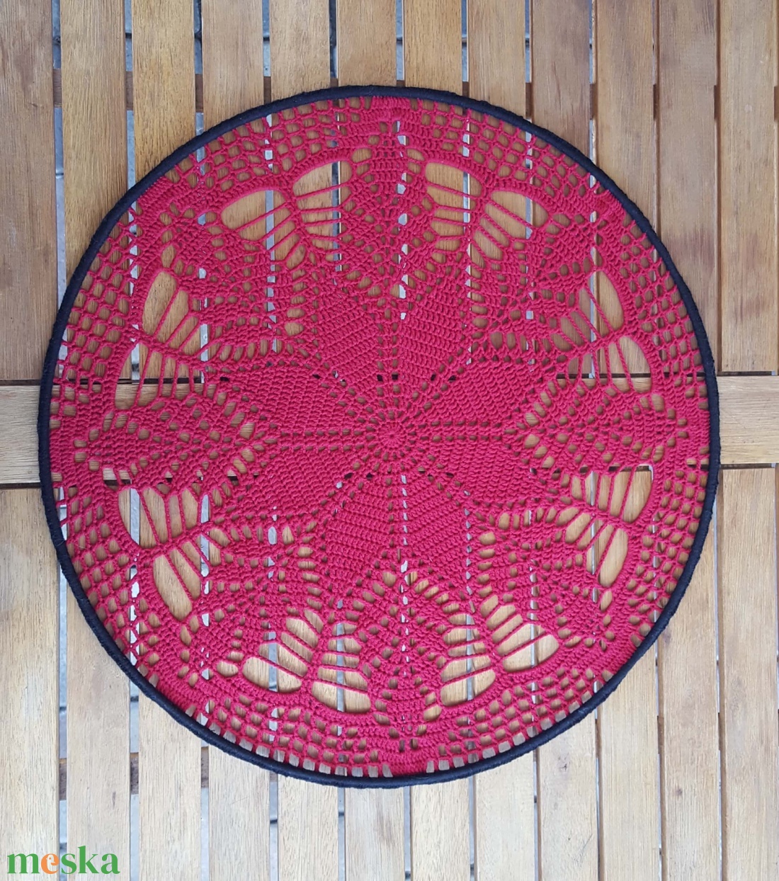 Horgolt falidísz, függődísz, ablakdísz, fali dekoráció 40 cm - otthon & életmód - dekoráció - fali és függő dekoráció - falra akasztható dekor - Meska.hu