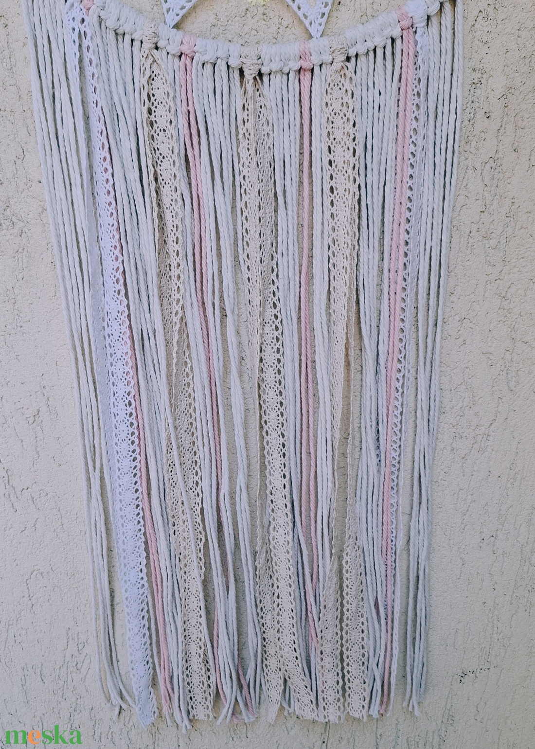 Álomfogó horgolt fali dísz, függődísz, ablakdísz, fali dekoráció mandala 35 cm - otthon & életmód - dekoráció - fali és függő dekoráció - álomfogó - Meska.hu