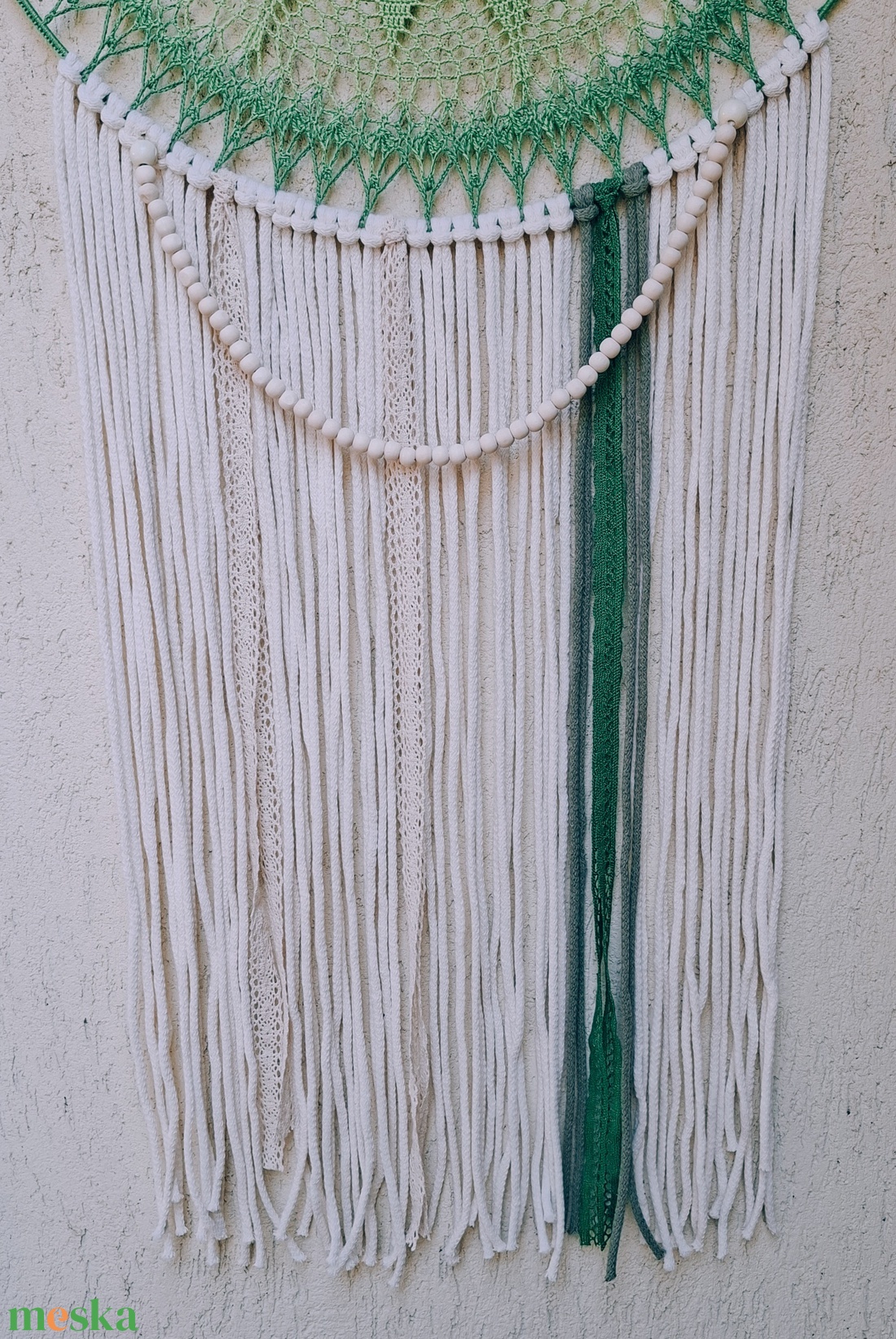 Álomfogó horgolt fali dísz, függődísz, ablakdísz, fali dekoráció mandala 50 cm - otthon & életmód - dekoráció - fali és függő dekoráció - álomfogó - Meska.hu