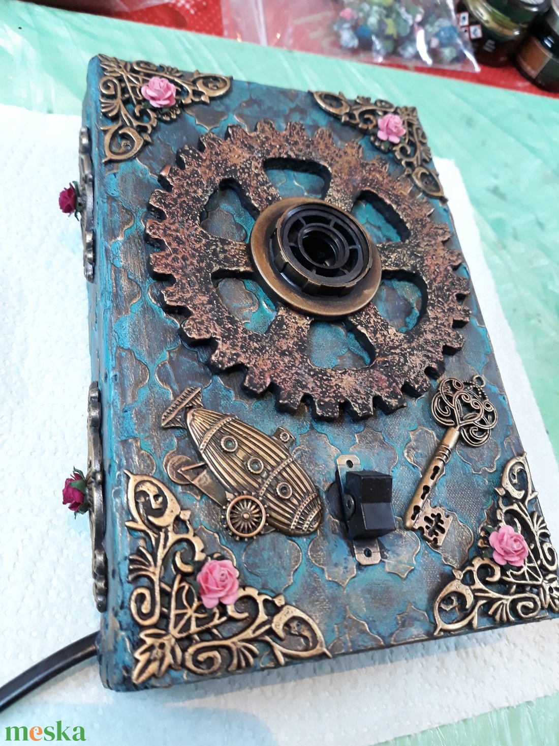 Steampunk stílusú könyvlámpa - otthon & életmód - lámpa - asztali lámpa - Meska.hu Steampunk stílusú könyvlámpa - otthon & életmód - lámpa - asztali lámpa - Meska.hu