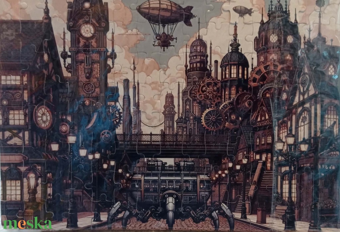 Steampunk város Puzzle - játék & sport - puzzle - hagyományos puzzle - Meska.hu