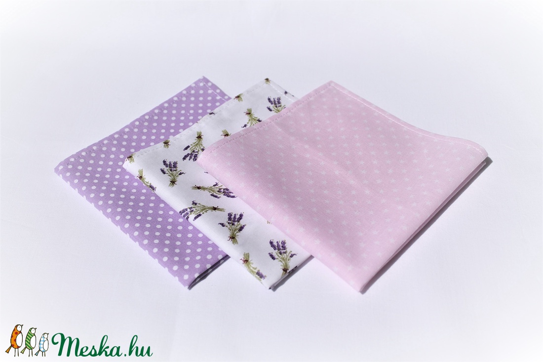 3 db textil zsebkendő egy csomagban -  - Meska.hu