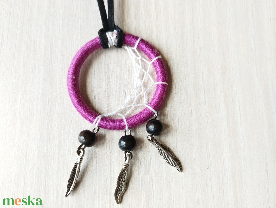 Álomfogó medál félhold fonással - ékszer - nyaklánc - medálos nyaklánc - Meska.hu