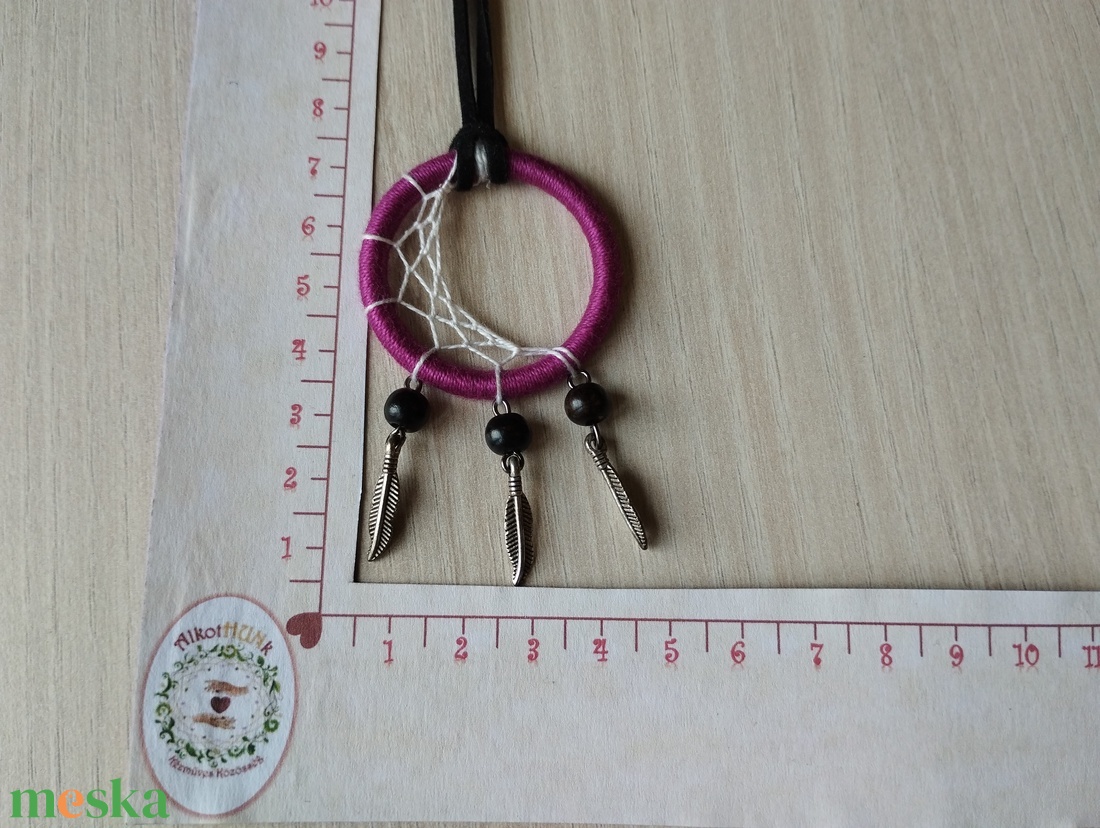 Álomfogó medál félhold fonással - ékszer - nyaklánc - medálos nyaklánc - Meska.hu