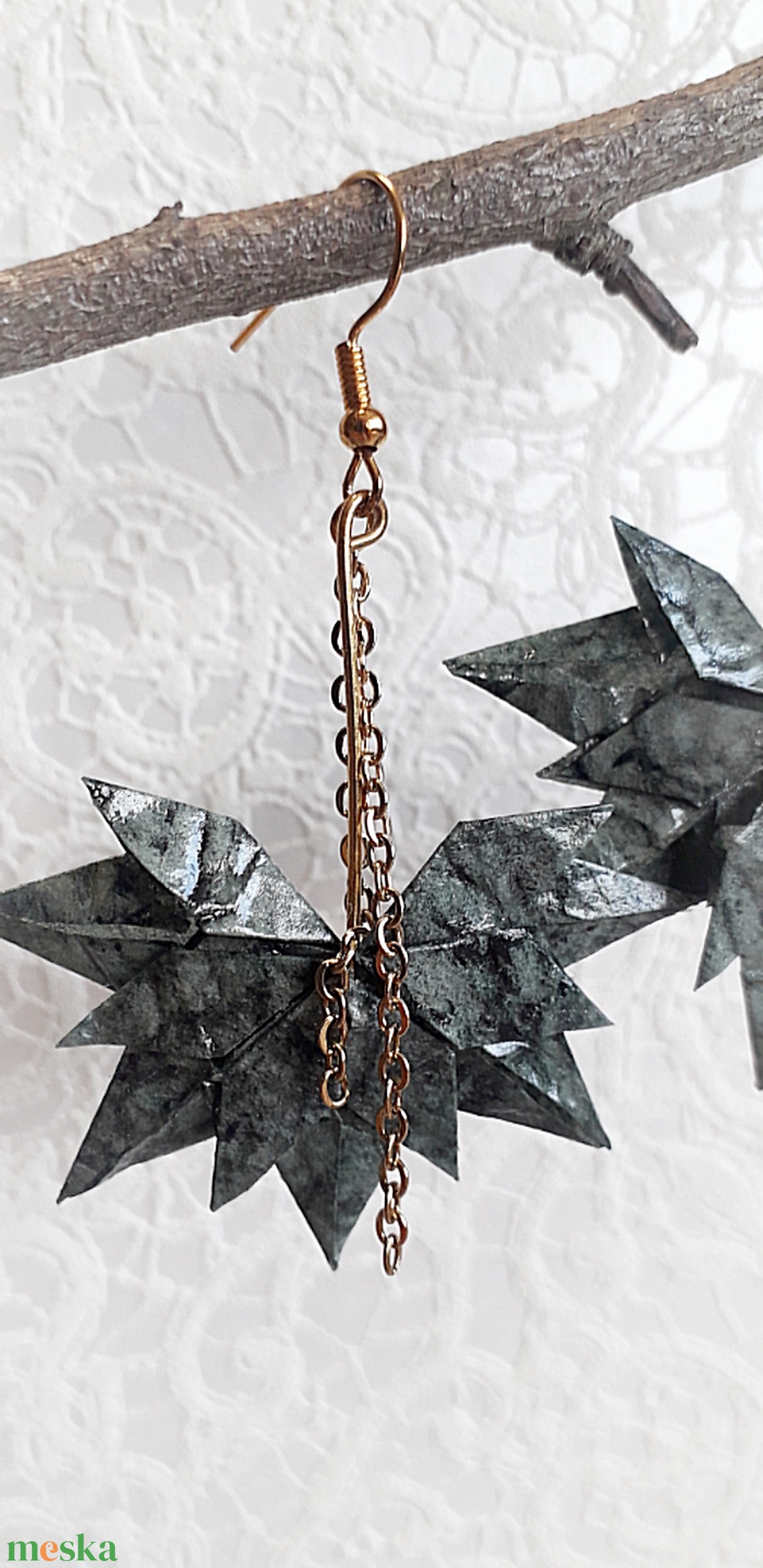 Origami fülbevaló - ékszer - fülbevaló - fülékszer - Meska.hu Origami fülbevaló - ékszer - fülbevaló - fülékszer - Meska.hu
