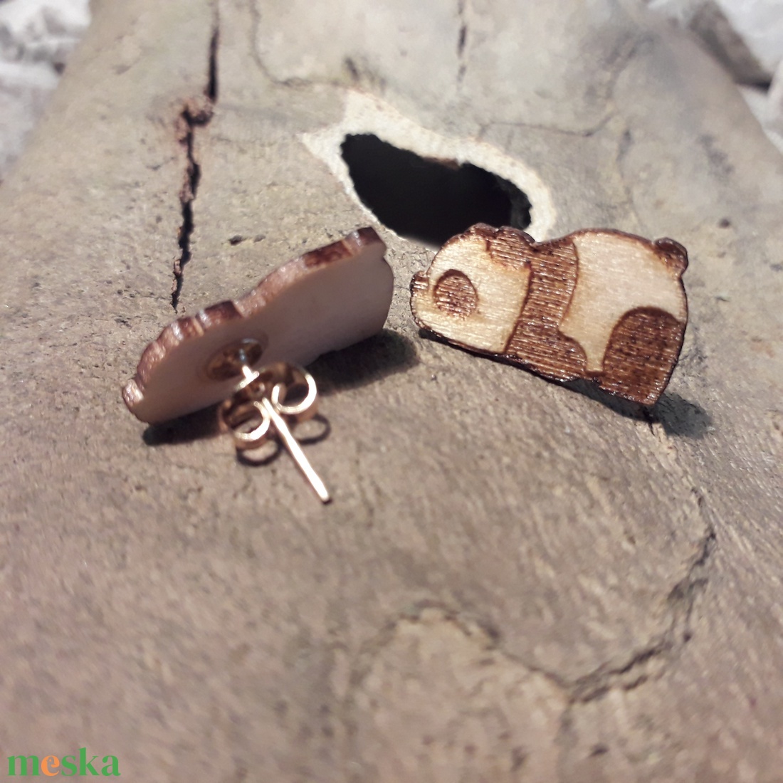 Panda fülbevaló - ékszer - fülbevaló - fülékszer - Meska.hu