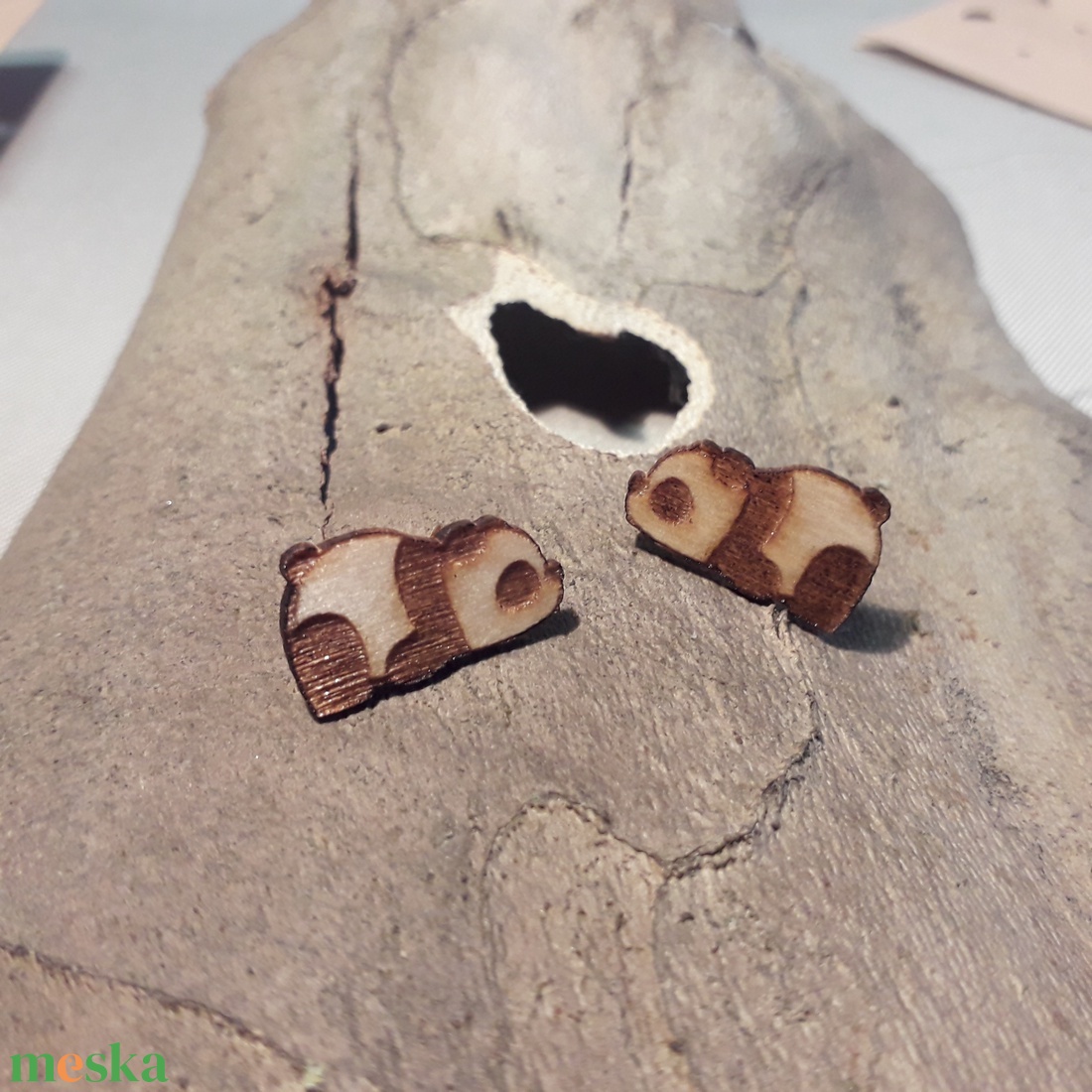 Panda fülbevaló - ékszer - fülbevaló - fülékszer - Meska.hu