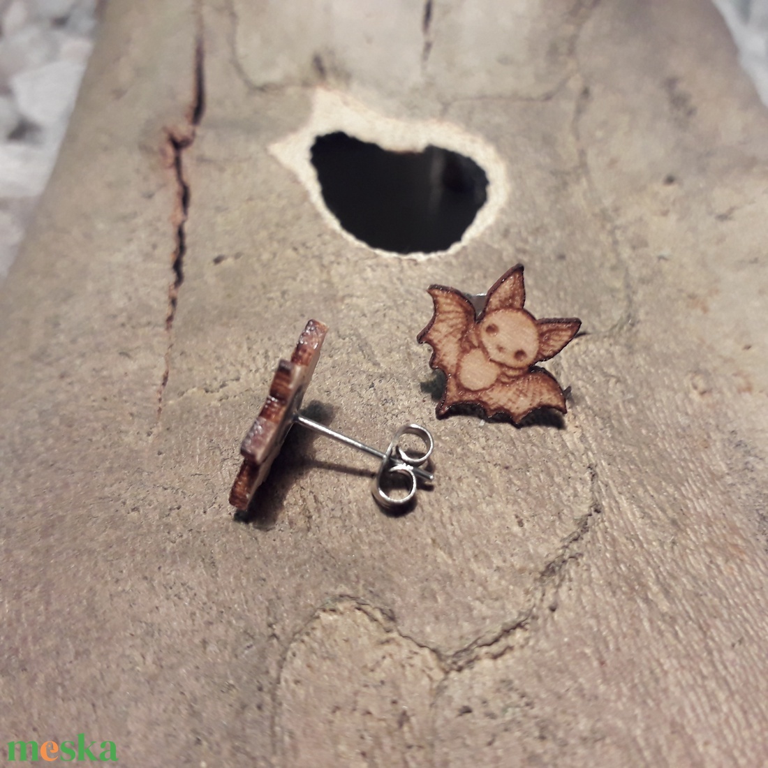 Denevér fülbevaló - ékszer - fülbevaló - fülékszer - Meska.hu