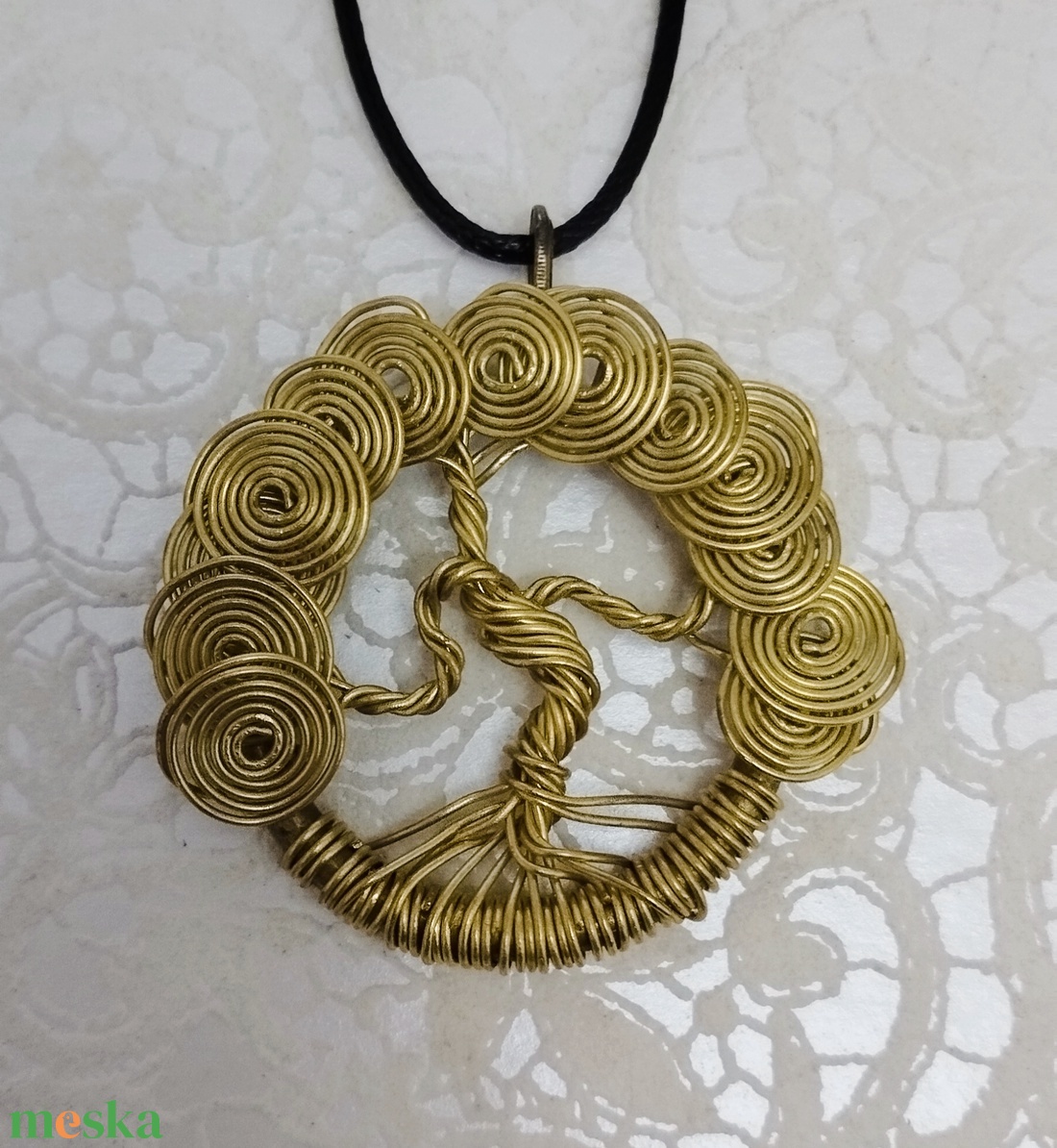 Réz életfa medál - ékszer - nyaklánc - medál - Meska.hu