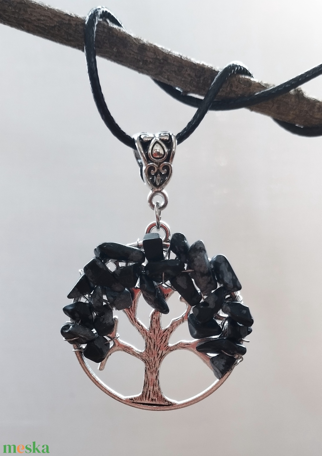 Onyx életfás medál - ékszer - nyaklánc - medál - Meska.hu