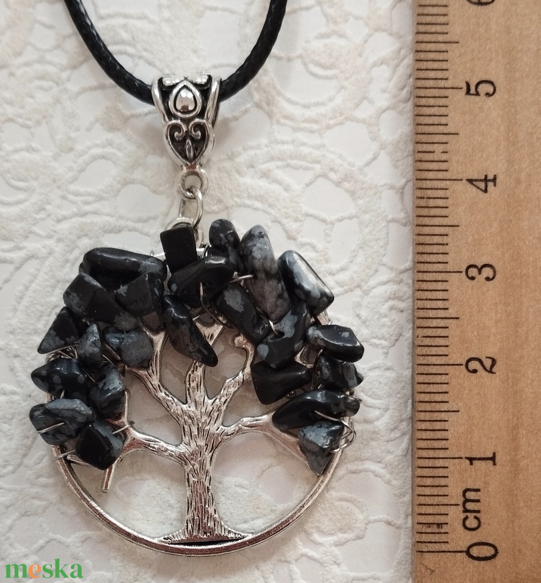 Onyx életfás medál - ékszer - nyaklánc - medál - Meska.hu