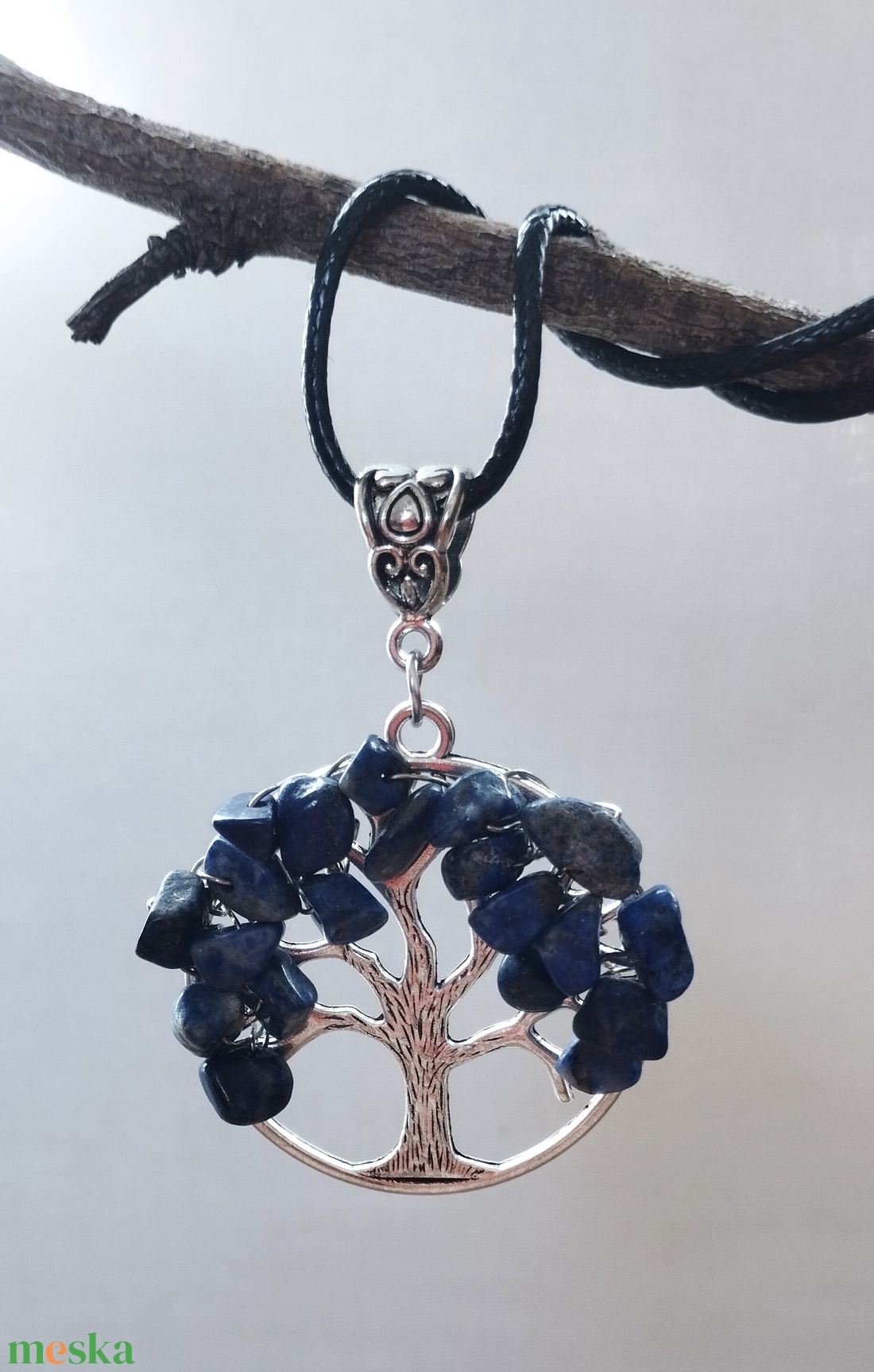 Lápisz lazuli életfás medál - ékszer - nyaklánc - medál - Meska.hu