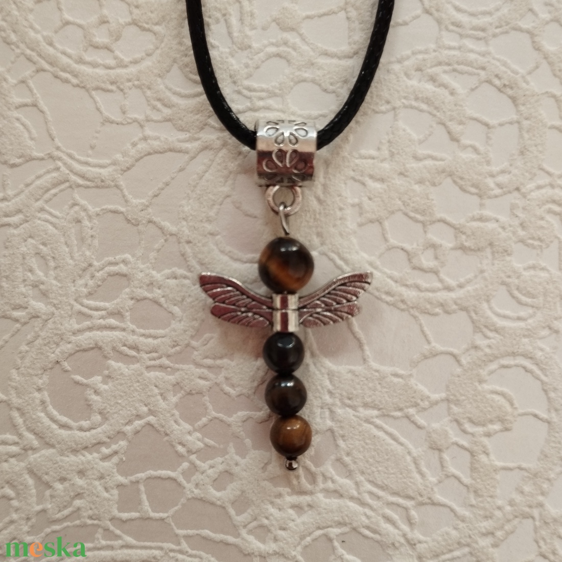 Szitakötő medál - ékszer - nyaklánc - medál - Meska.hu