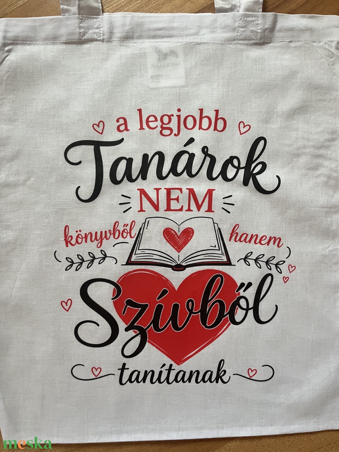 Vászontáska tanároknak  - táska & tok - bevásárlás & shopper táska - shopper, textiltáska, szatyor - Meska.hu