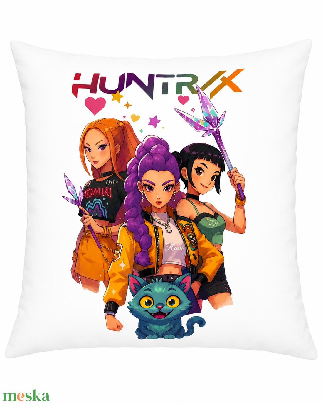 Kpop Demon Hunters párna  - baba - mama - babaszoba dekoráció - gyerek díszpárna - Meska.hu