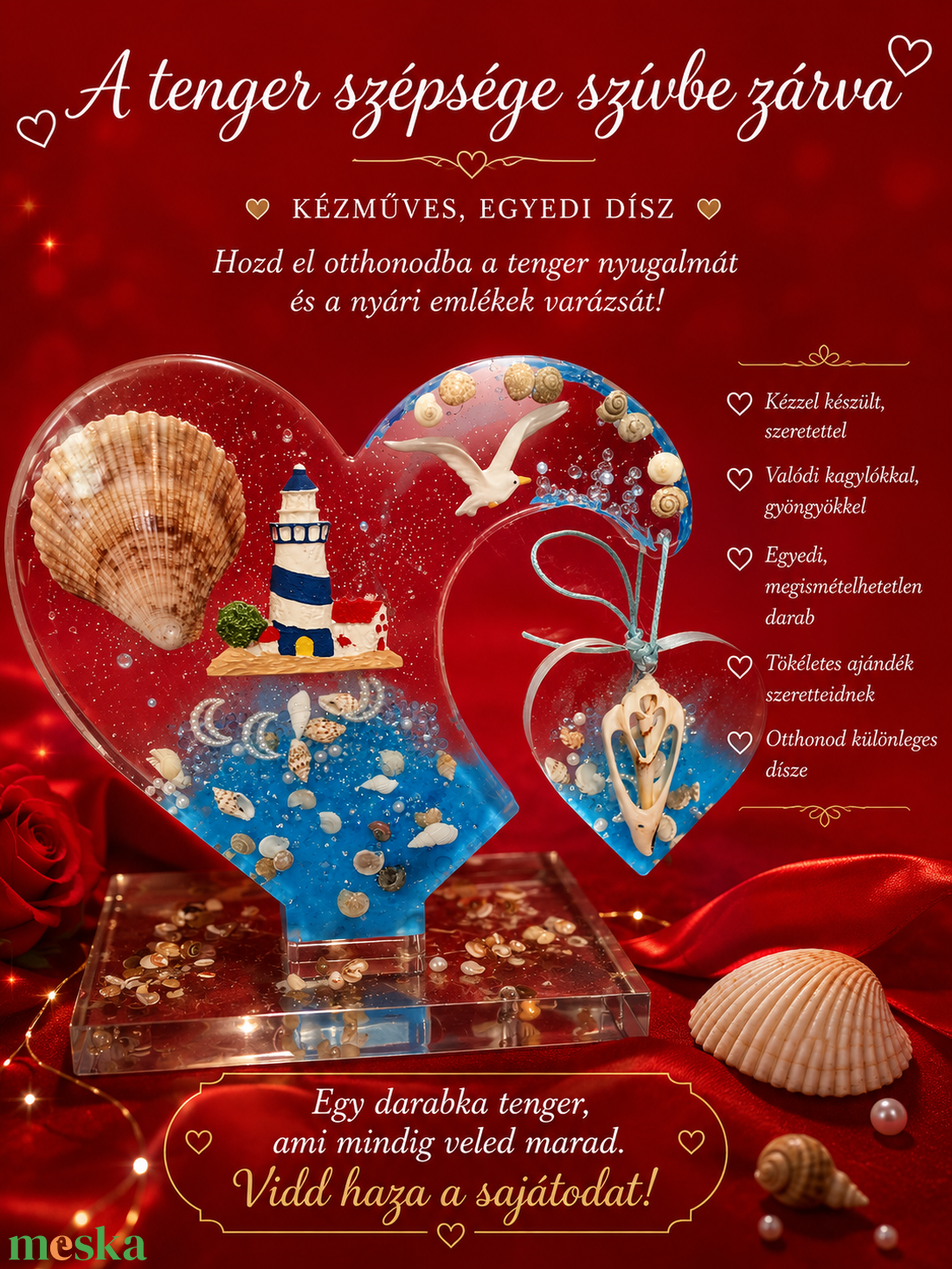 Tengeri gyanta dísz - otthon & életmód - dekoráció - dísztárgy - Meska.hu