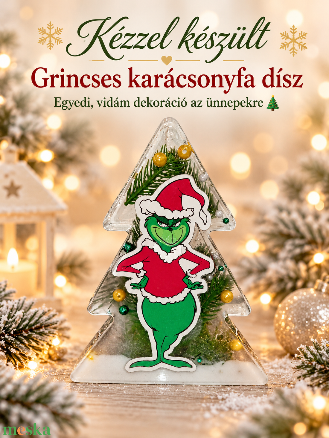 Karácsonyi dísz - karácsony - karácsonyi lakásdekoráció - ünnepi asztaldekoráció - Meska.hu