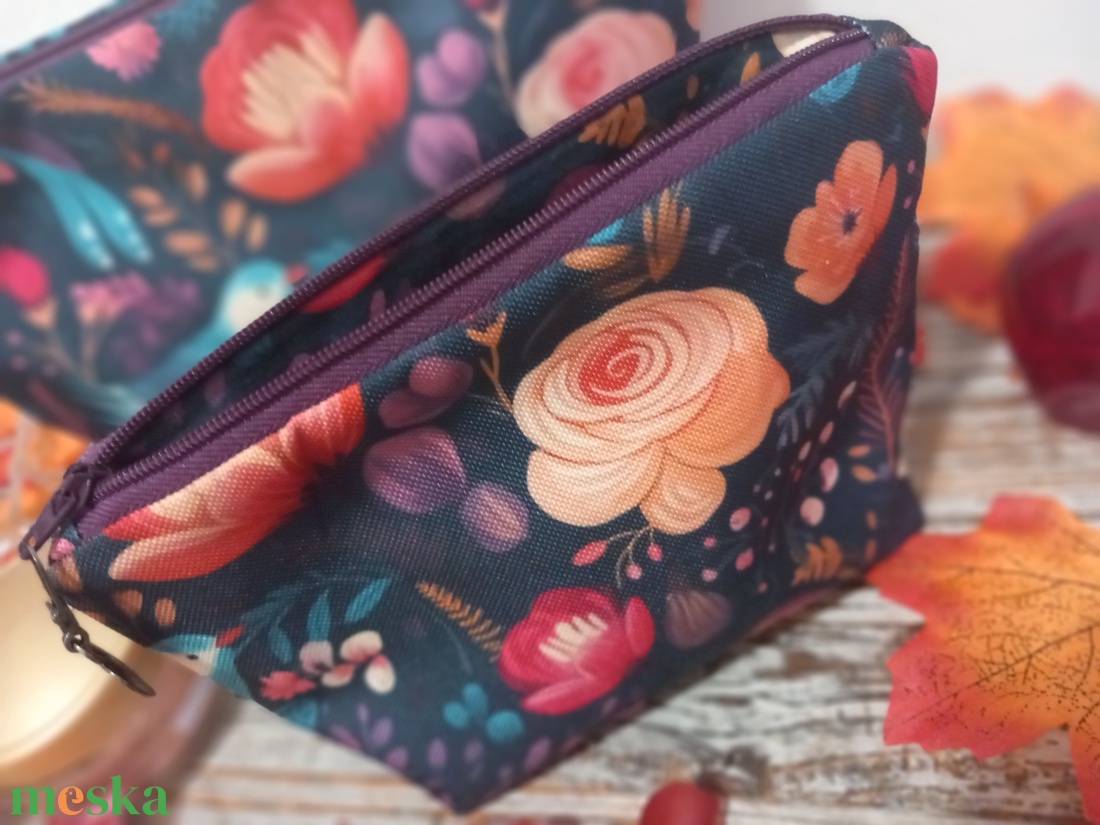 Türkiz madárkás  neszesszer szett  Karácsonyi ajándék bevezető áron  - táska & tok - neszesszer - Meska.hu