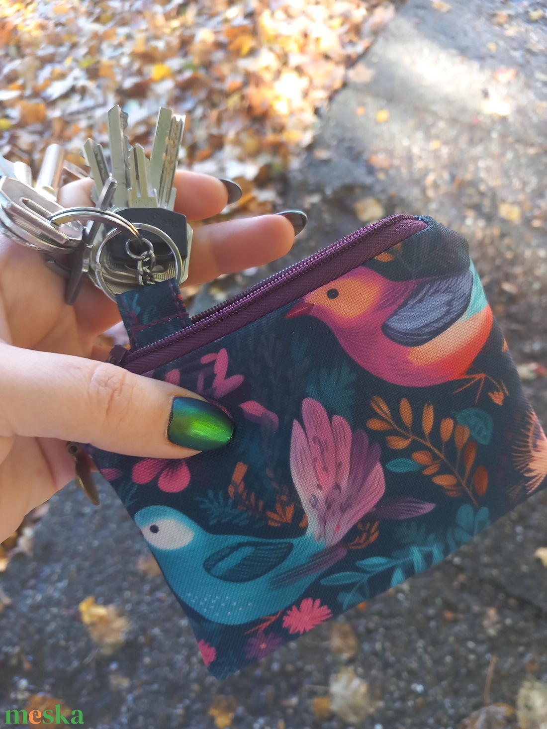 Türkiz madárkás  neszesszer szett  Karácsonyi ajándék bevezető áron  - táska & tok - neszesszer - Meska.hu