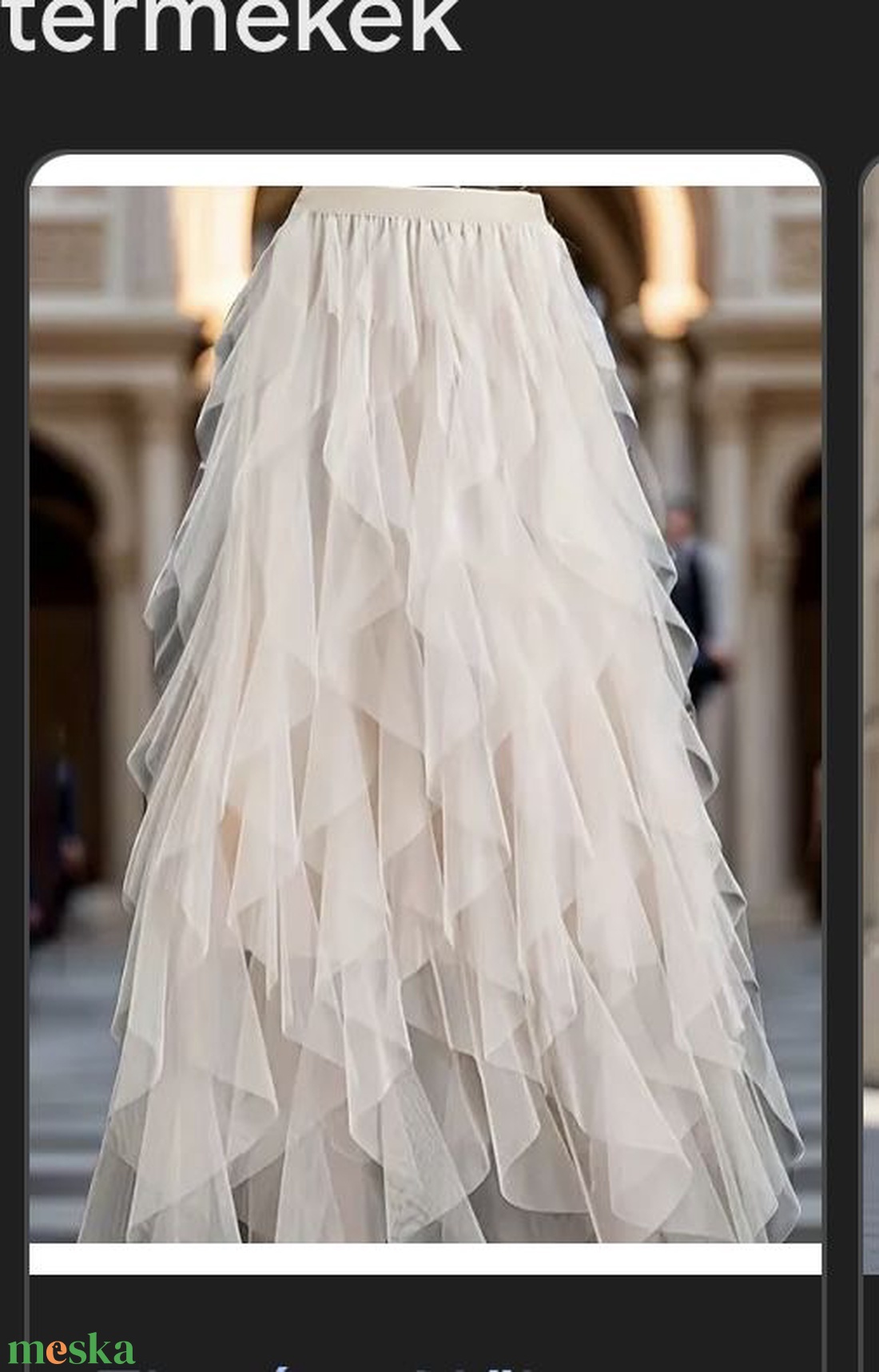 Nóra szoknyája  egyedi  megrendeles. - esküvő - ruha - menyasszonyi ruha - Meska.hu