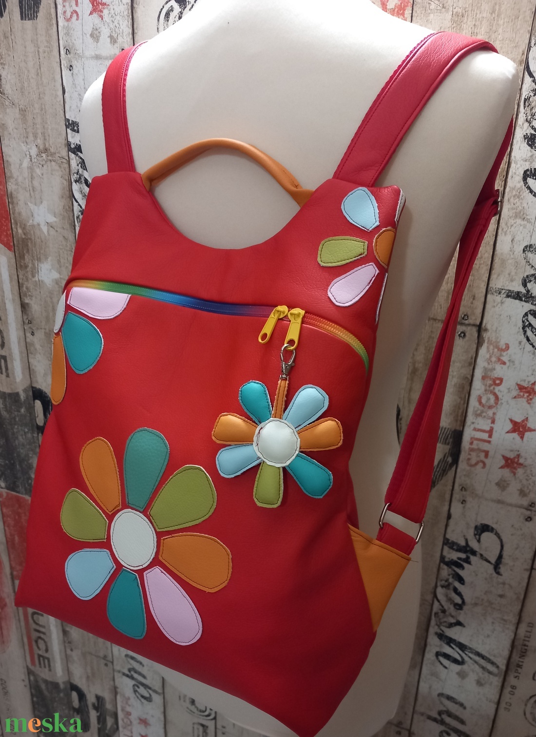 Flowers Flow hátizsák  - táska & tok - hátizsák - hátizsák - Meska.hu