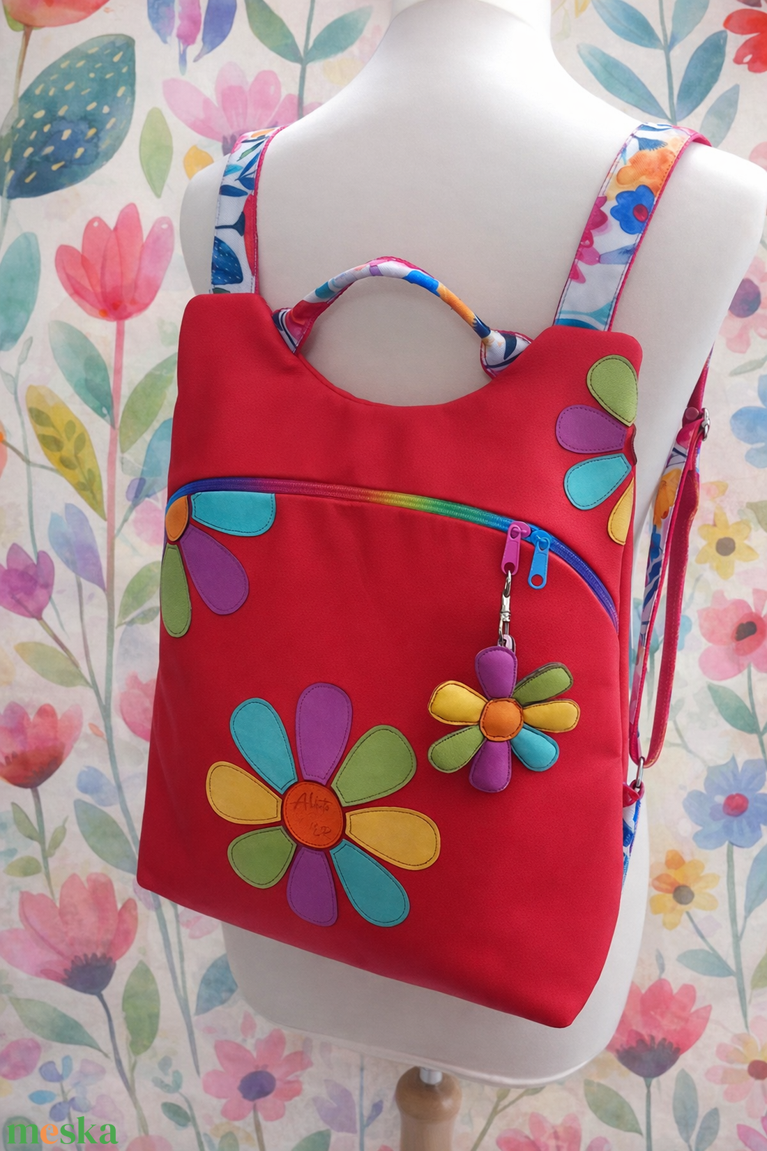 Flowers Flow hátizsák  - táska & tok - hátizsák - hátizsák - Meska.hu