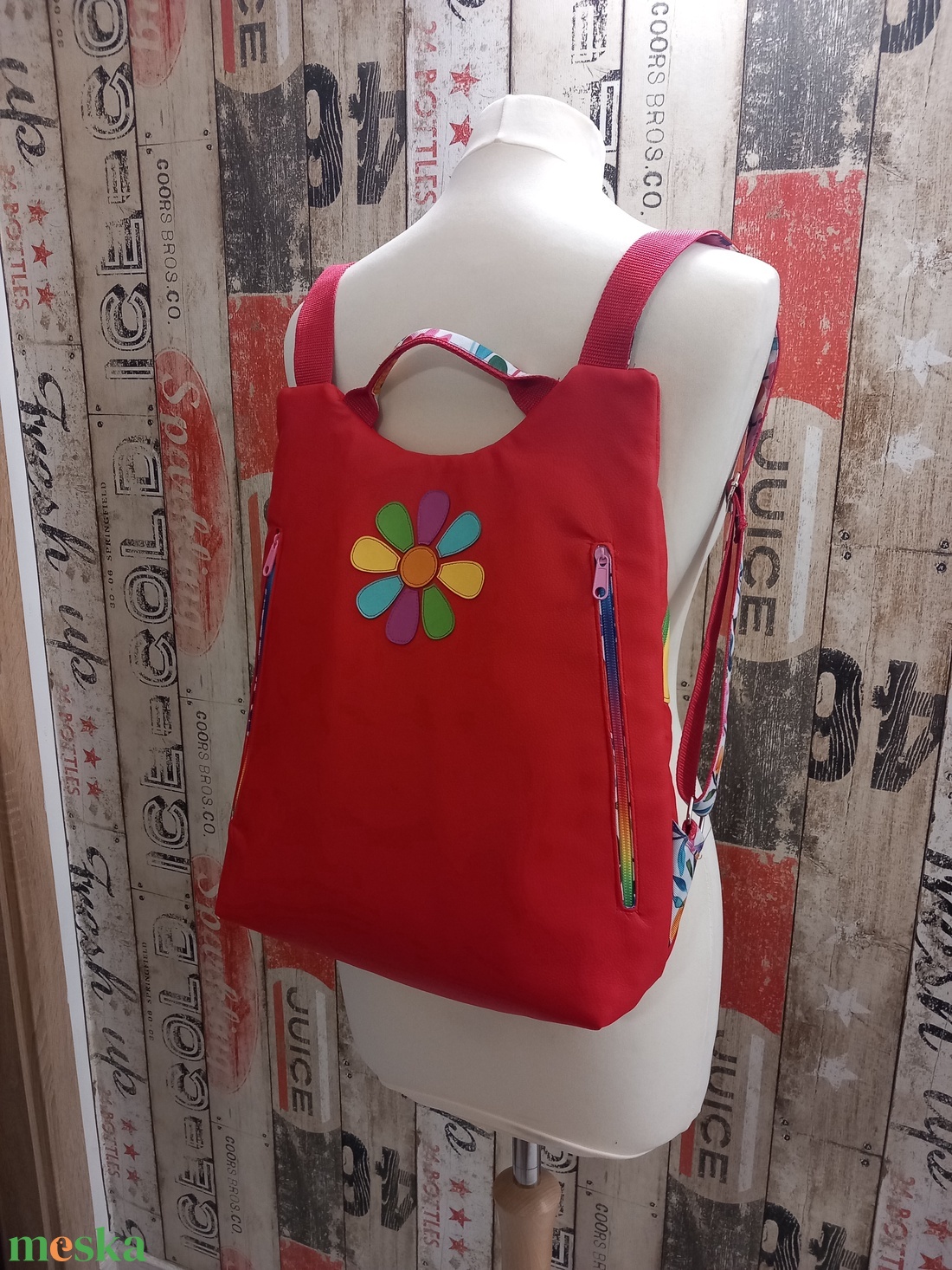 Flowers Flow hátizsák  - táska & tok - hátizsák - hátizsák - Meska.hu