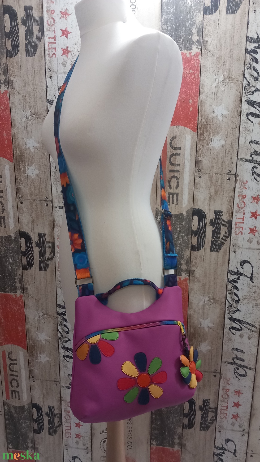 Piros Húsvéti Akció Miniflower crossby Táska  - táska & tok - kézitáska & válltáska - tarisznya - Meska.hu